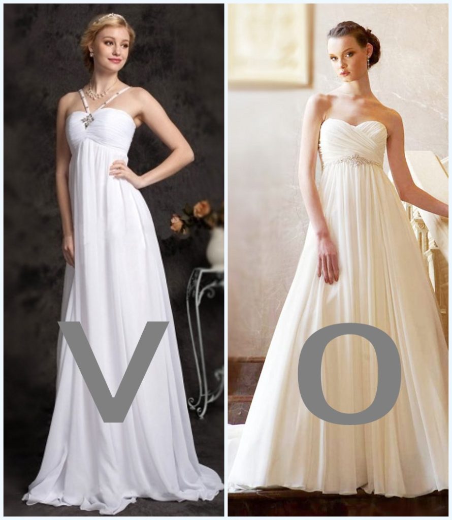 robes de mariée style empire pour femme ronde